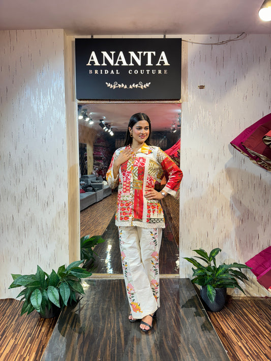 Mahira Schifli Embroidered Co-Ord Set