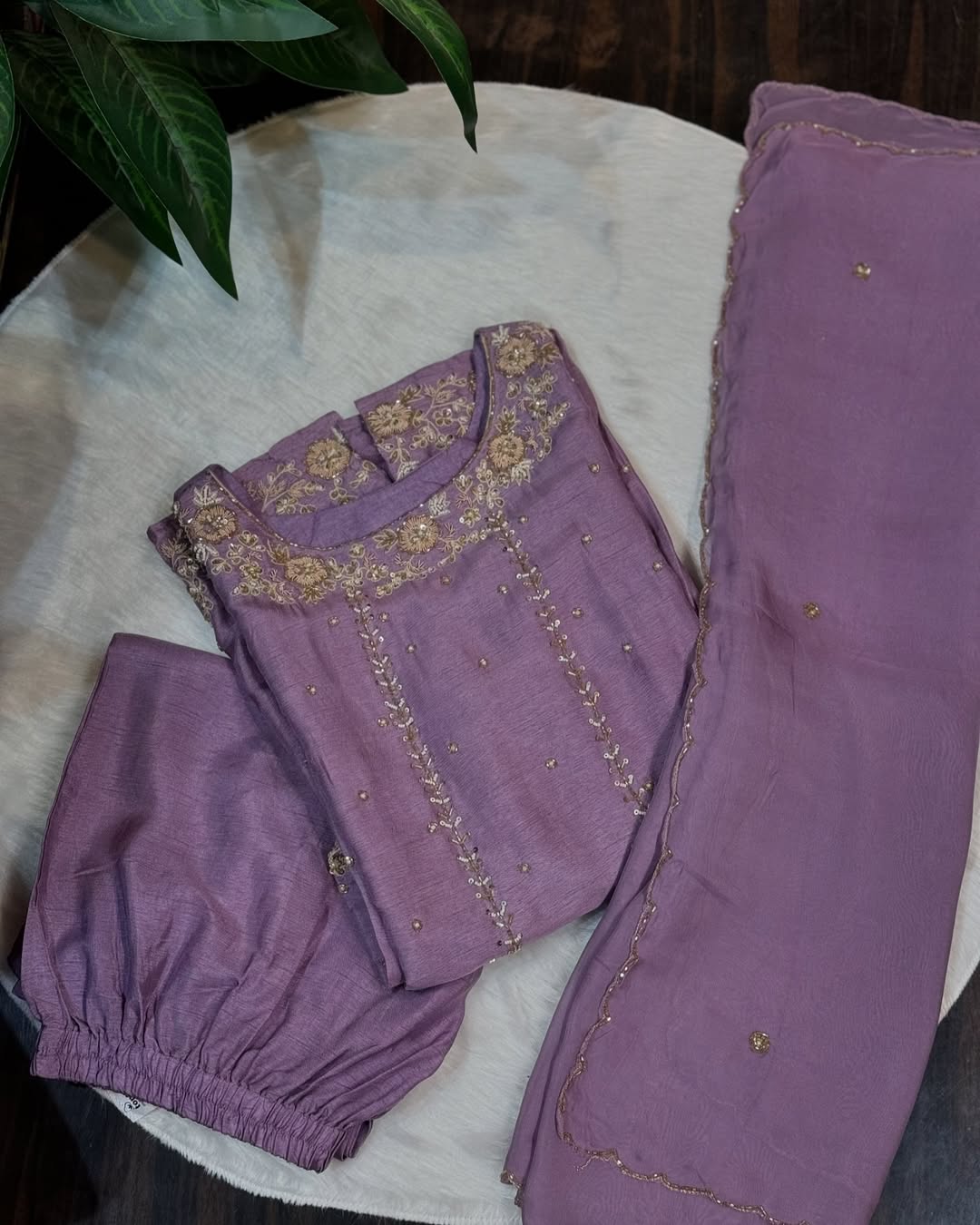 Aarohi Bright Purple Suit Set
