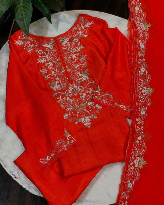 Swarnika Heavy Hand Embroidered Suit Set