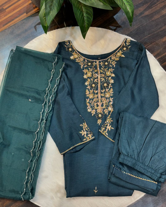 Meher Morpankh Blue Suit Set