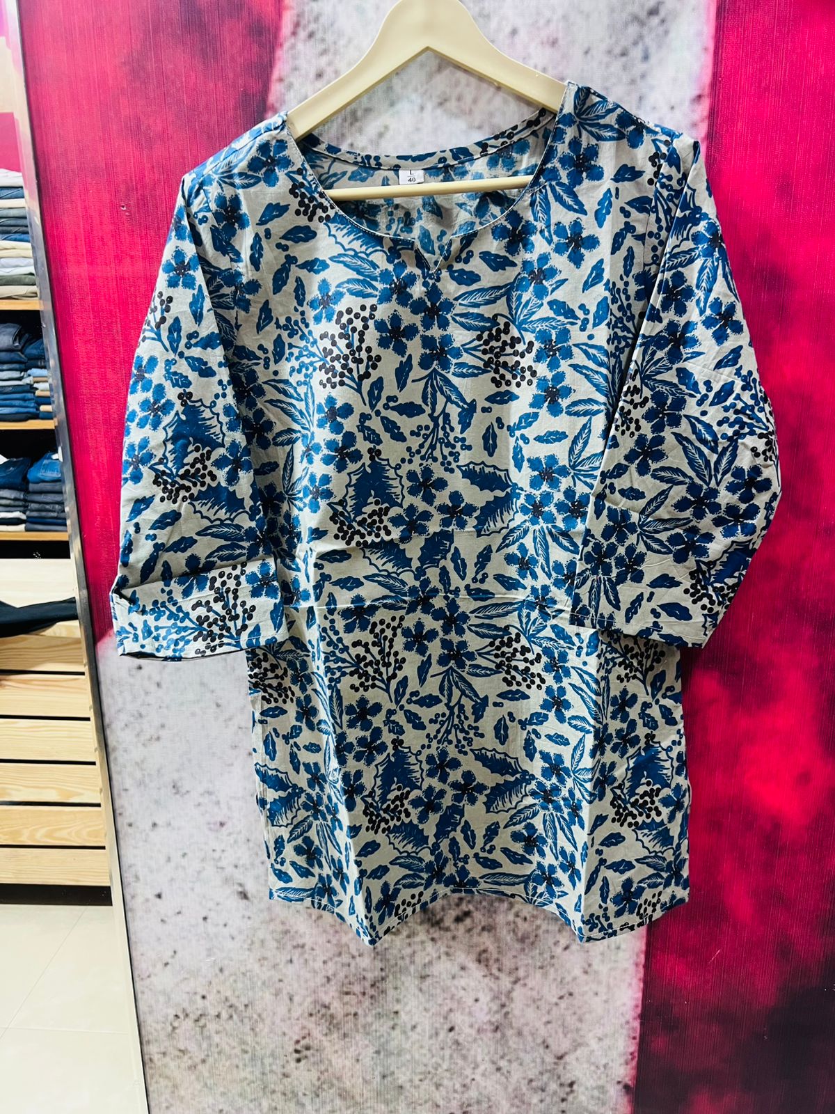 Printed Designer Cotton Top for Women