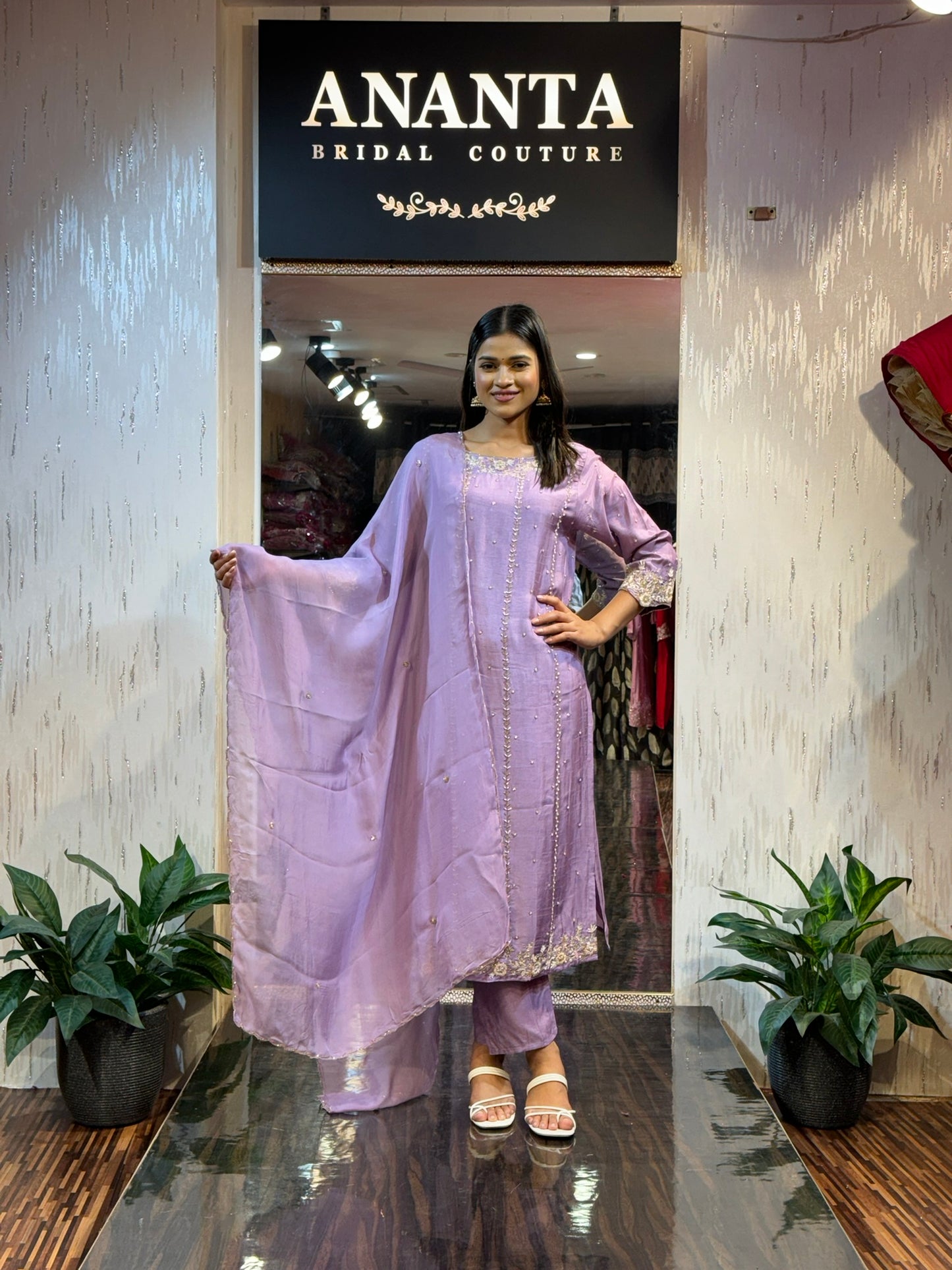 Aarohi Bright Purple Suit Set