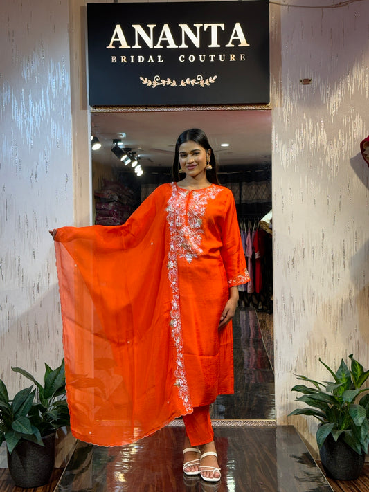 Swarnika Heavy Hand Embroidered Suit Set