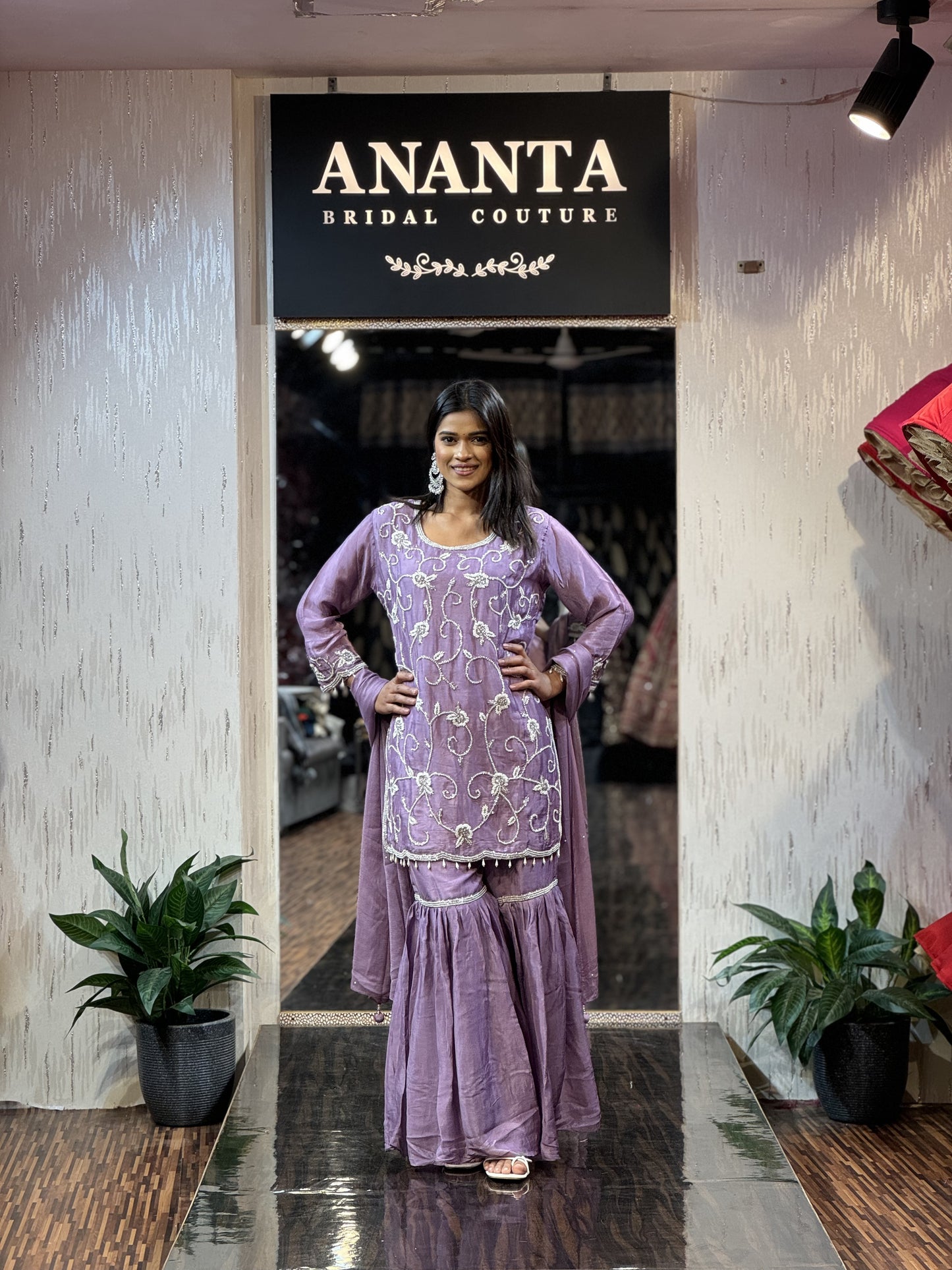 Kiyana Hand Embroidered Sharara Set