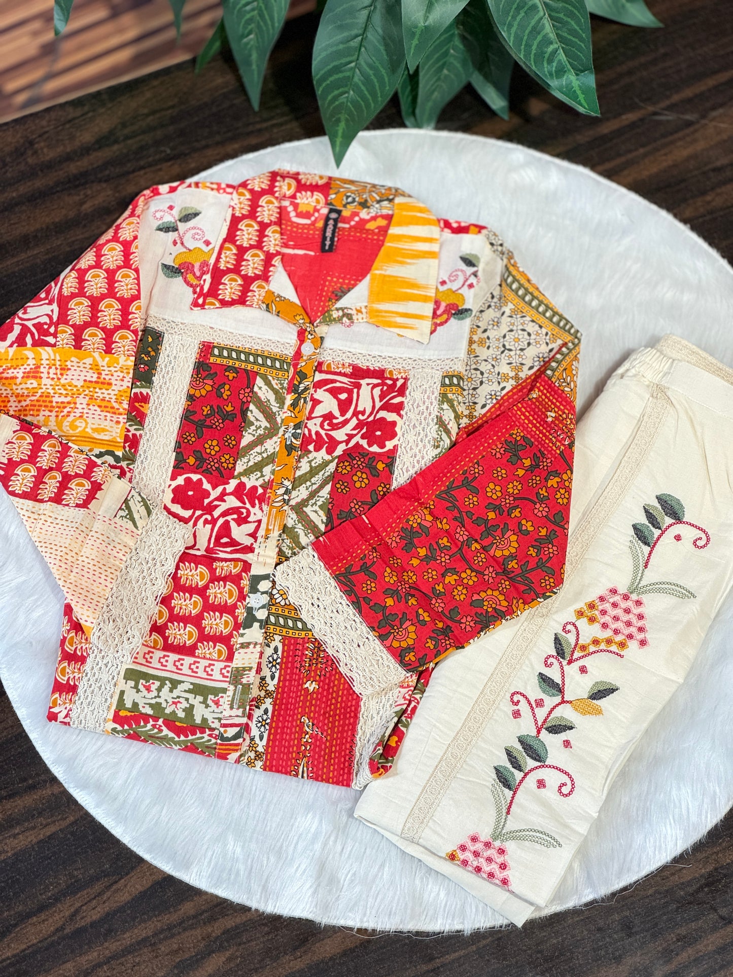 Mahira Schifli Embroidered Co-Ord Set