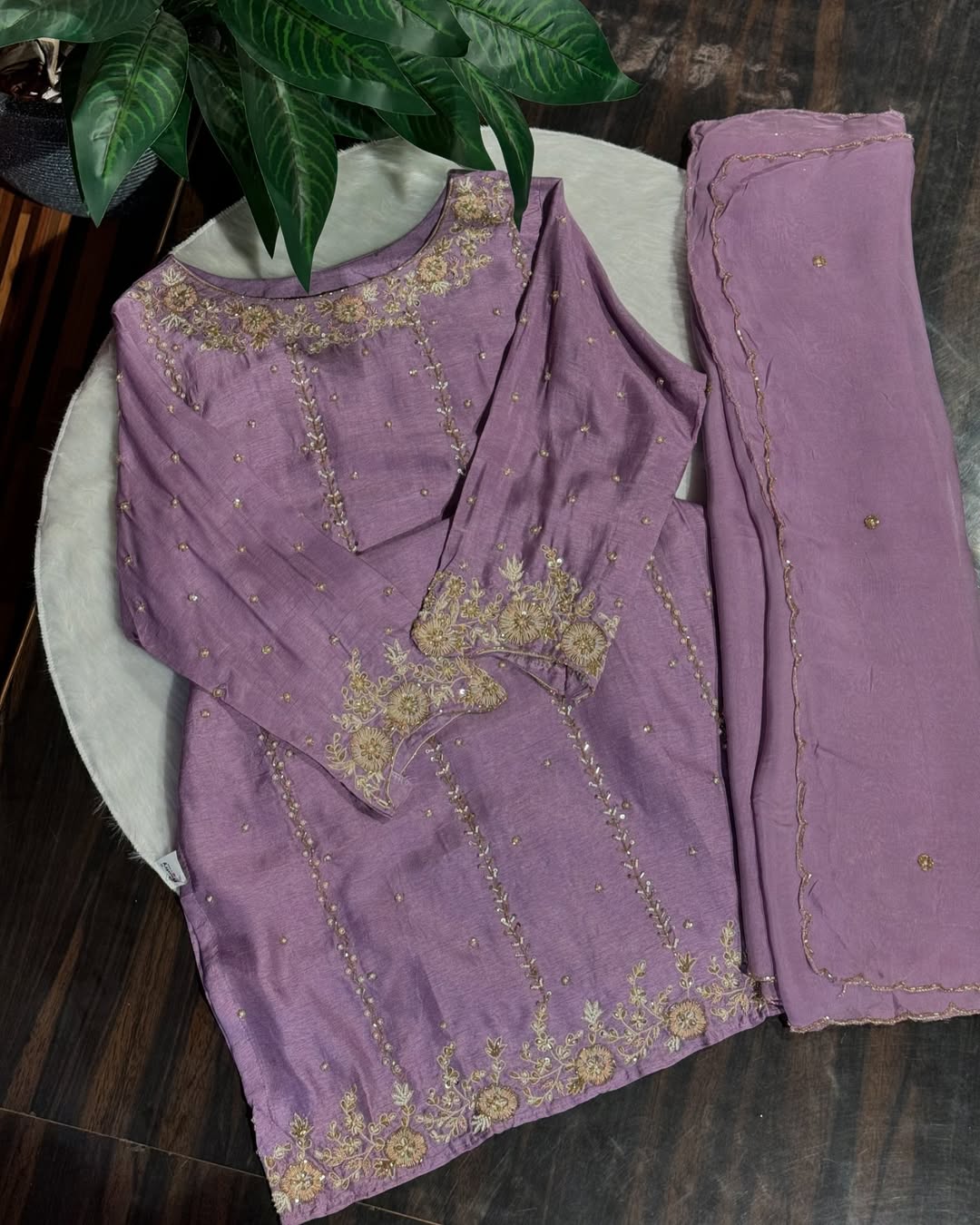 Aarohi Bright Purple Suit Set