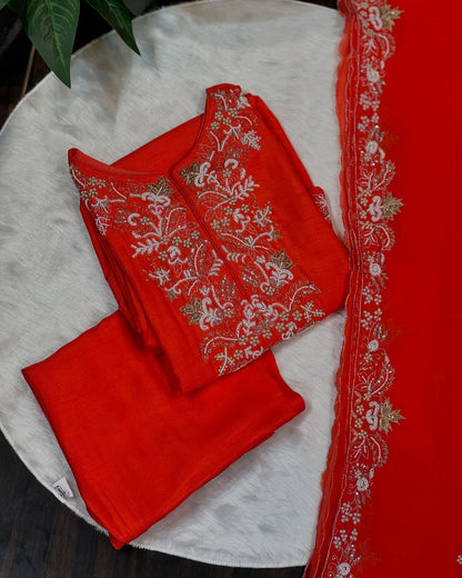 Swarnika Heavy Hand Embroidered Suit Set