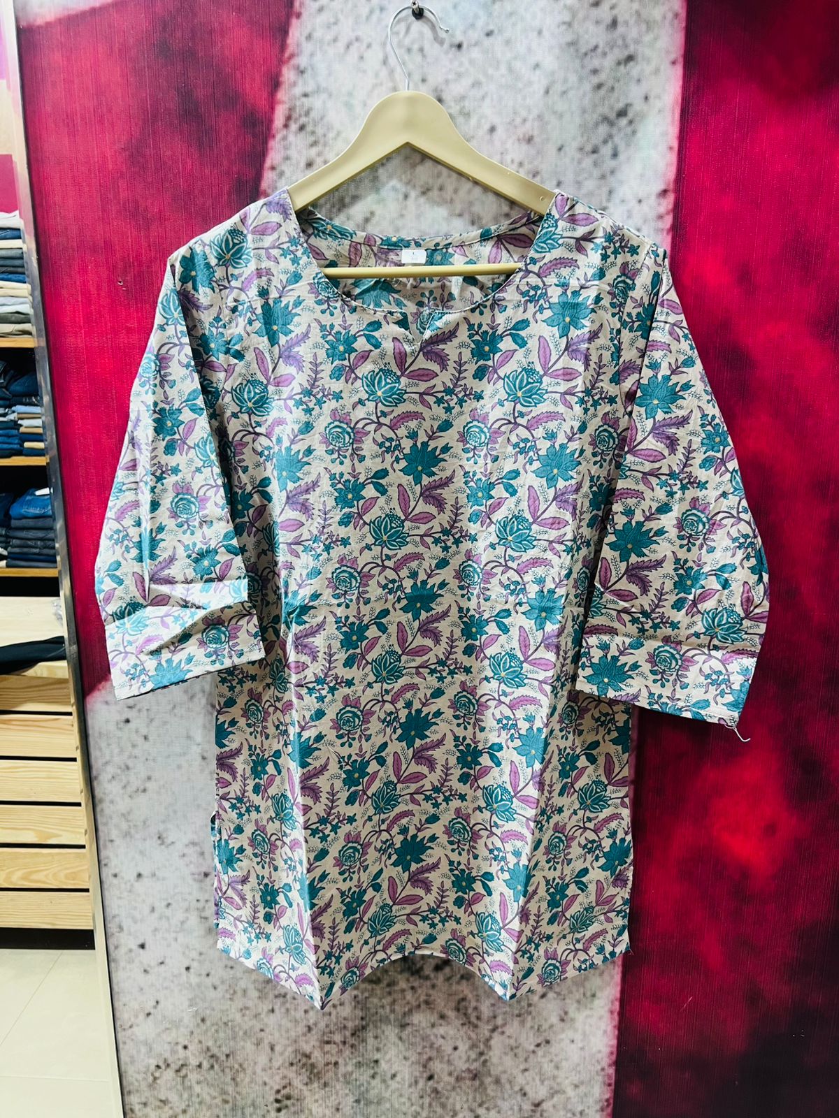 Ajrakh Print Designer Top for Women