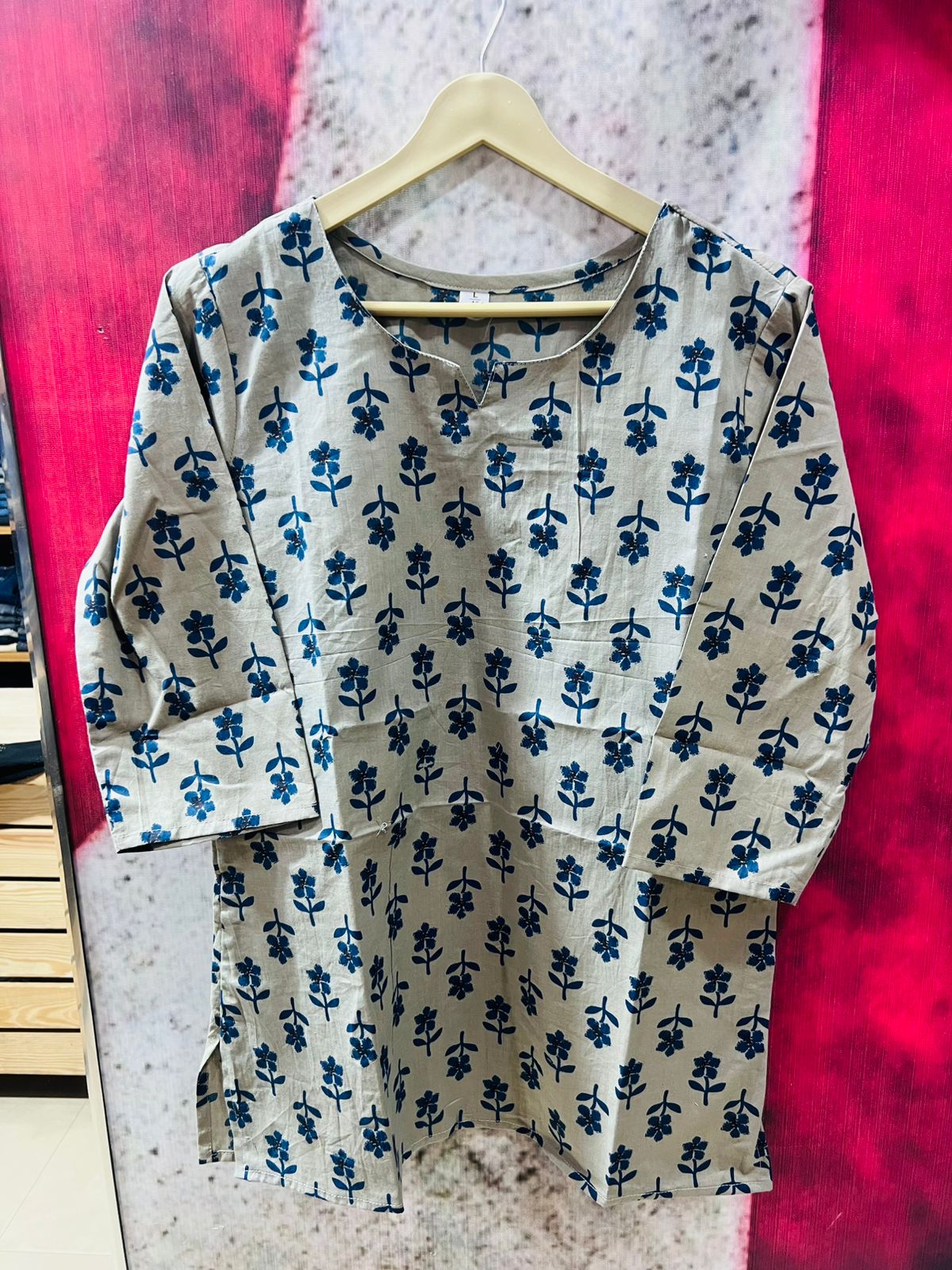 Block Print Designer Cotton Top for Women